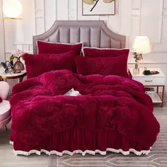 DIANA - Plumon PELUDO PLUMON QUITA FRIO DE INVIERNO BURDEO 2 PLAZA