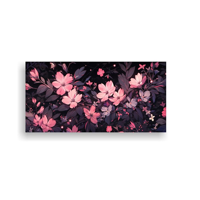 GENERICO - Composición Estilo Galería Único Colores Negro Y Rosa, At 160x80cm