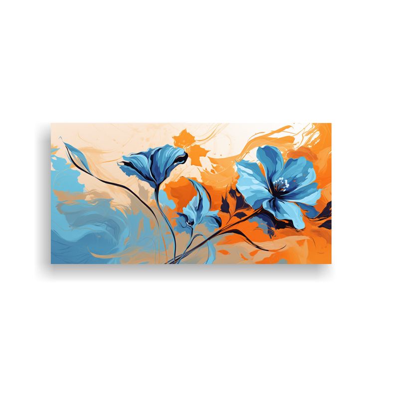 GENERICO - Pinturas Decorativas De Lienzo Inspiración En Colores Naran 160x80cm