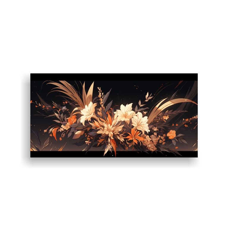 GENERICO - Pinturas De Arte De Pared En Estilo Neonoir, Colores Naranja 160x80cm