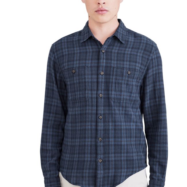 DOCKERS - Camisa Hombre Work Shirt Regular Fit Azul Dockers