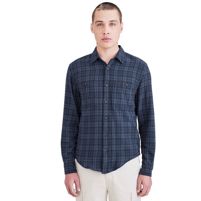 DOCKERS - Camisa Hombre Work Shirt Regular Fit Azul Dockers