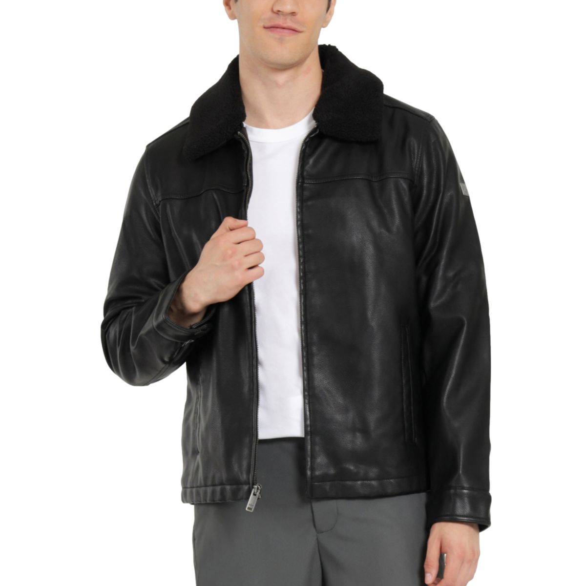 DOCKERS - Chaqueta Hombre Sherpa Slim Fit Negro Dockers