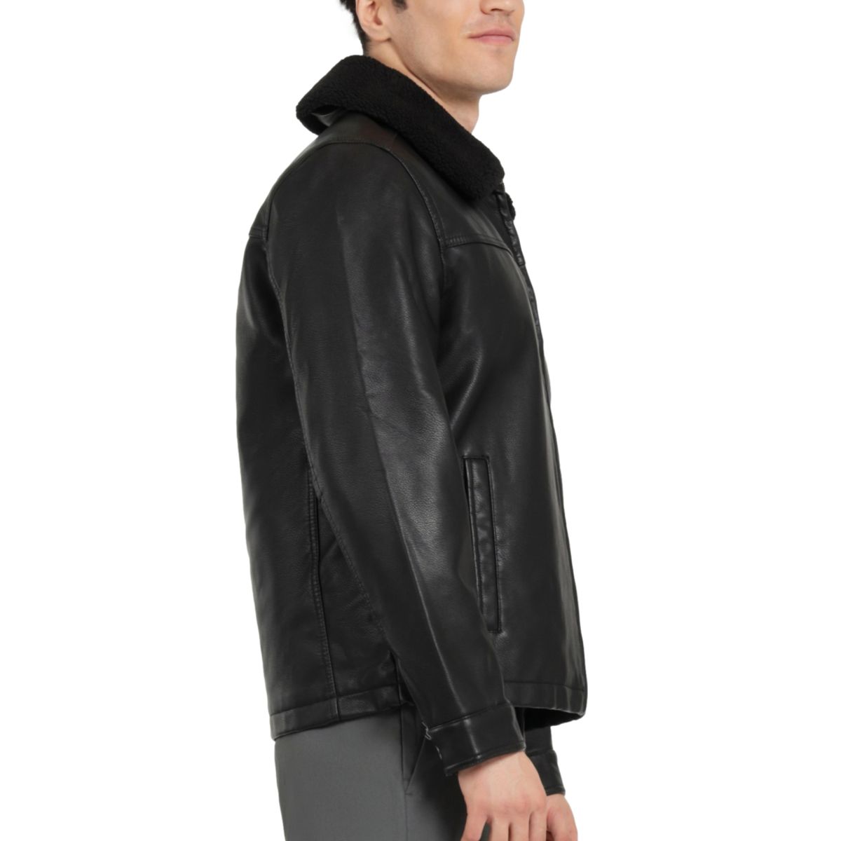 DOCKERS - Chaqueta Hombre Sherpa Slim Fit Negro Dockers