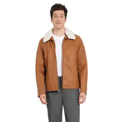 DOCKERS - Chaqueta Hombre Sherpa Slim Fit Café