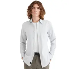 DOCKERS - Camisa Hombre Original Button-Up Slim Fit Rayas Azul