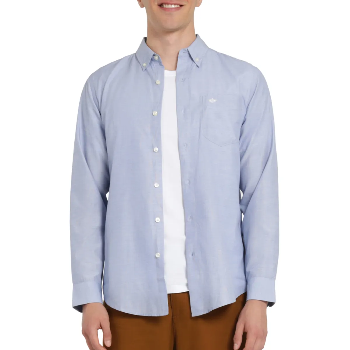 DOCKERS - Camisa Hombre Woven Refine Regular Fit Azul Dockers