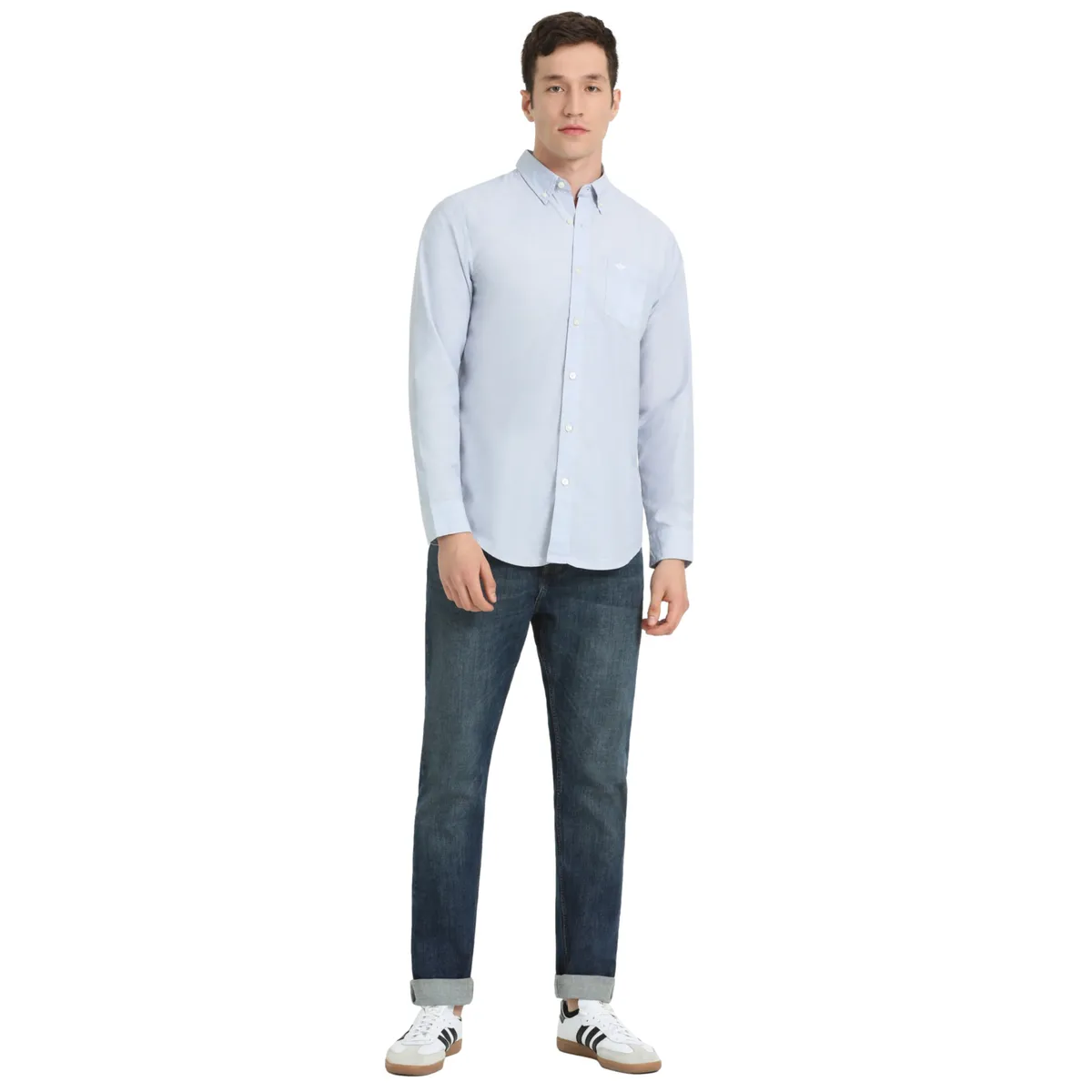 DOCKERS - Camisa Hombre Woven Refine Regular Fit Celeste Dockers