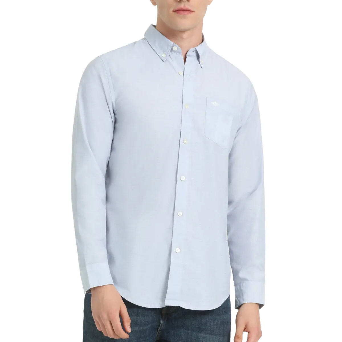 DOCKERS - Camisa Hombre Woven Refine Regular Fit Celeste Dockers
