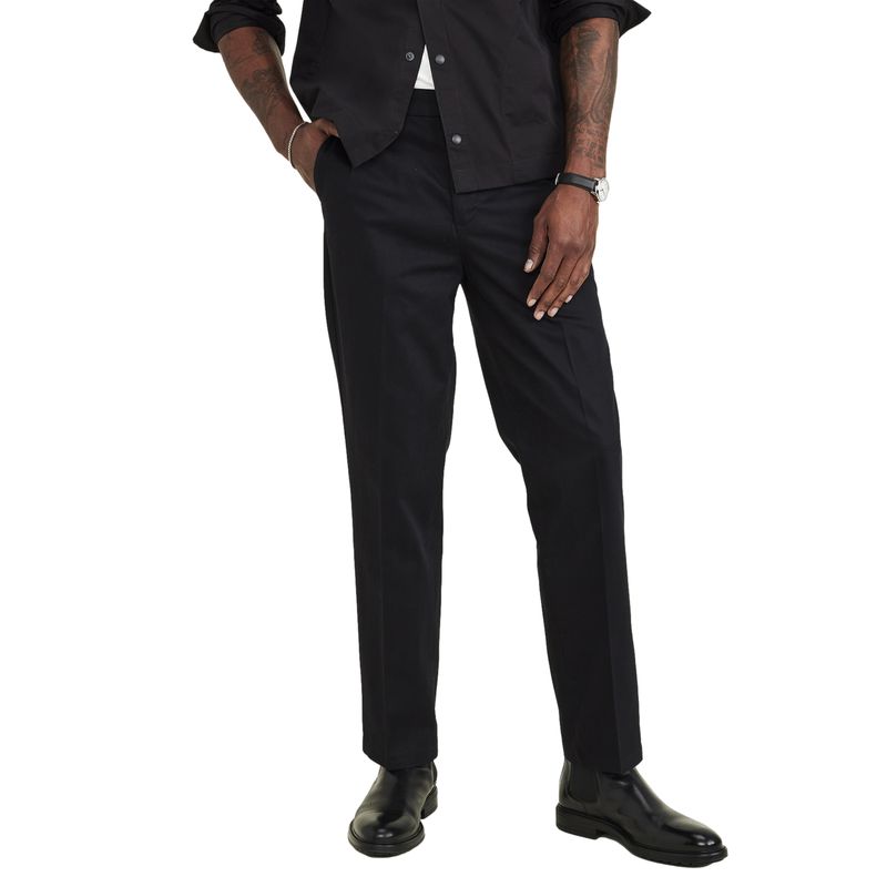 DOCKERS - Pantalón Hombre Stain Defender Straight Fit Negro Dockers