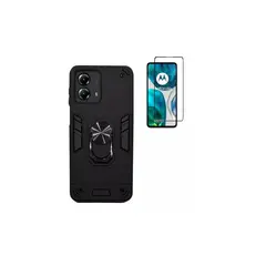 GENERICO - Carcasa Antishock Para Motorola Moto G24 Power Negro+ Lamina Pantalla