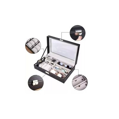 Imagen 2 del producto Organizador Estuche Caja 6 Relojes 3 Lentes Exhibidor