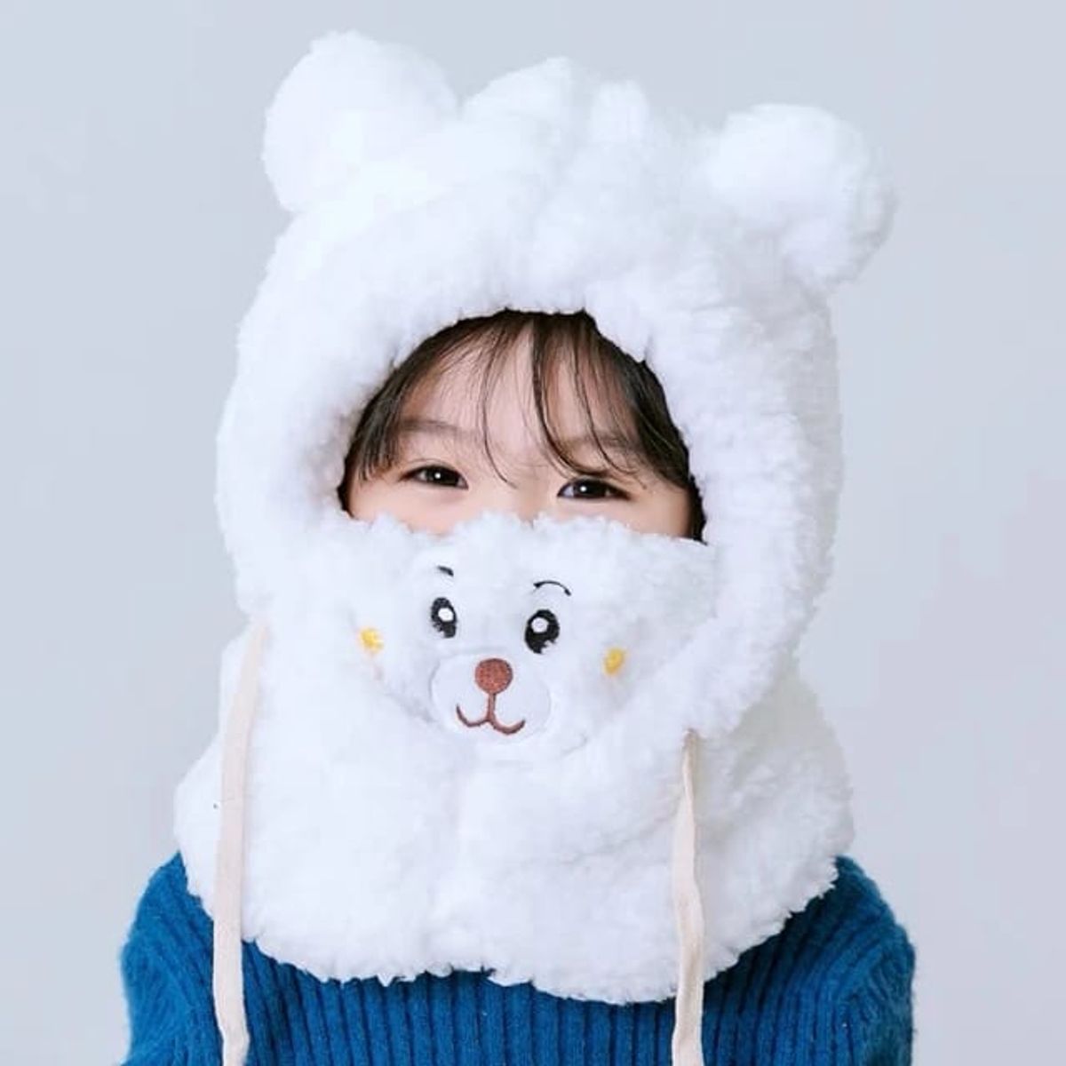 GENERICO - Gorro infantil osito con cubreboca