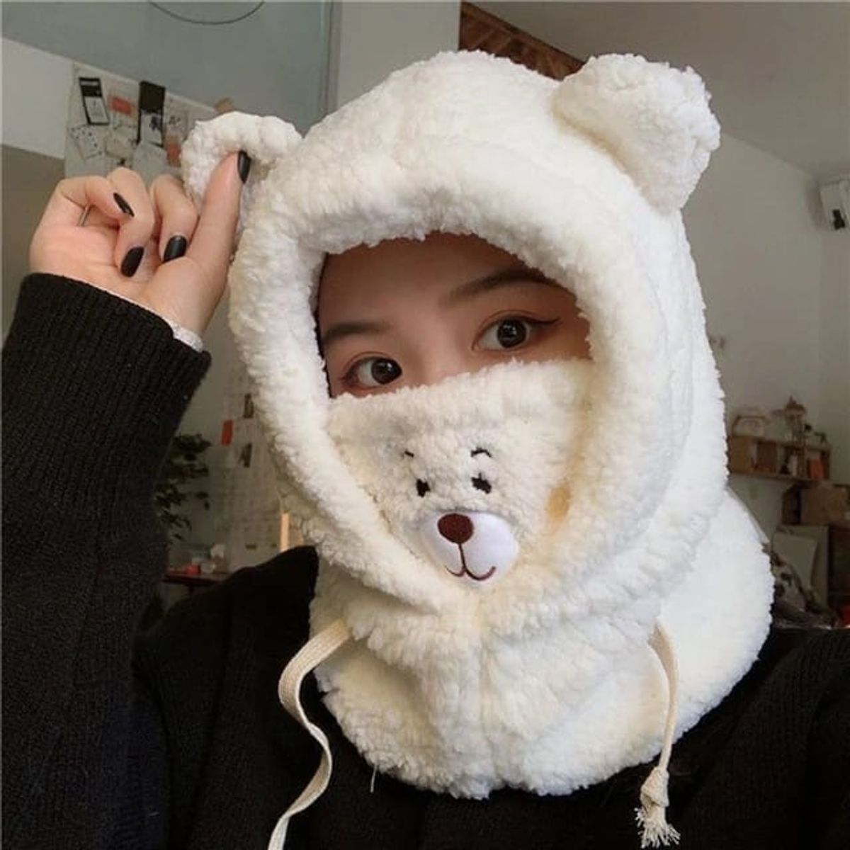 GENERICO - Gorro infantil osito con cubreboca