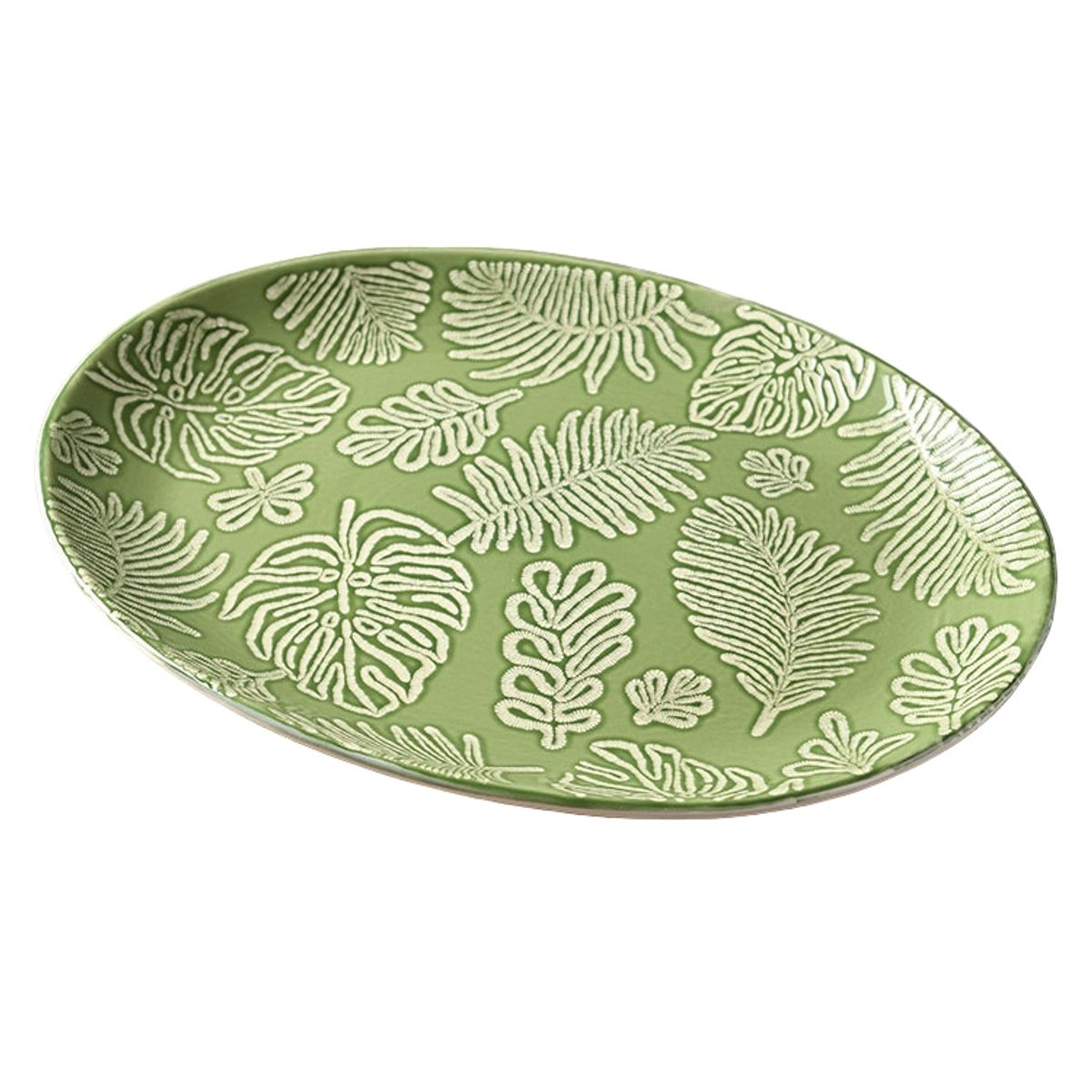 HERRERA MAISON - Fuente Oval Malibu Verde 38 CM