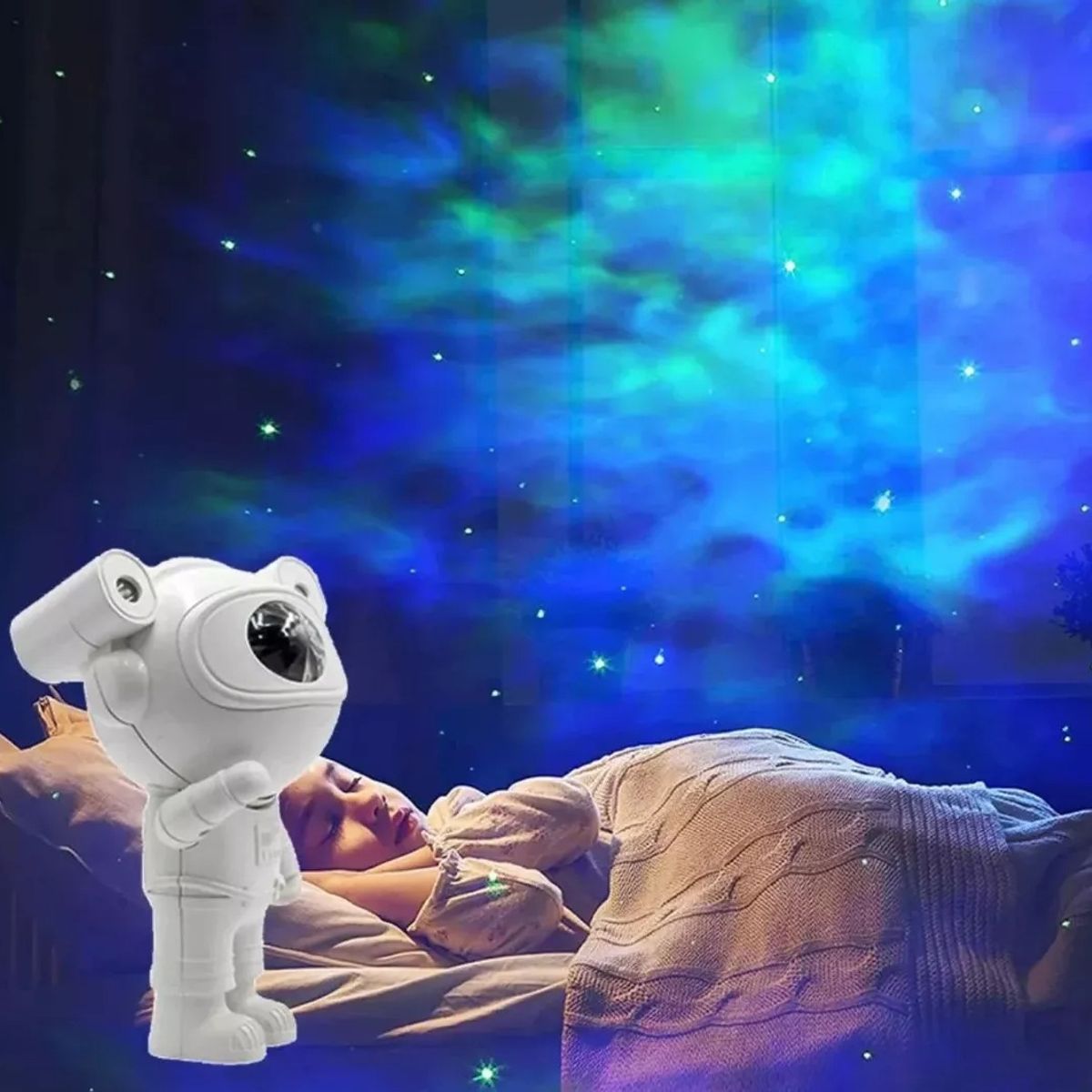 GENERICO - Lampara Parlante Astronauta Proyector De Estrellas Universo