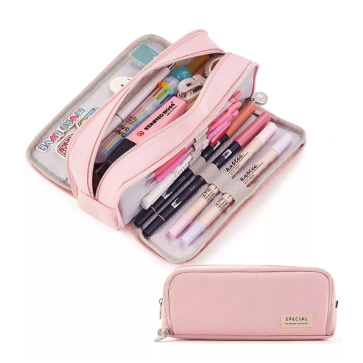 GENERICO - Lapicera Doble Capa De Gran Capacidad Estuchera Organizador