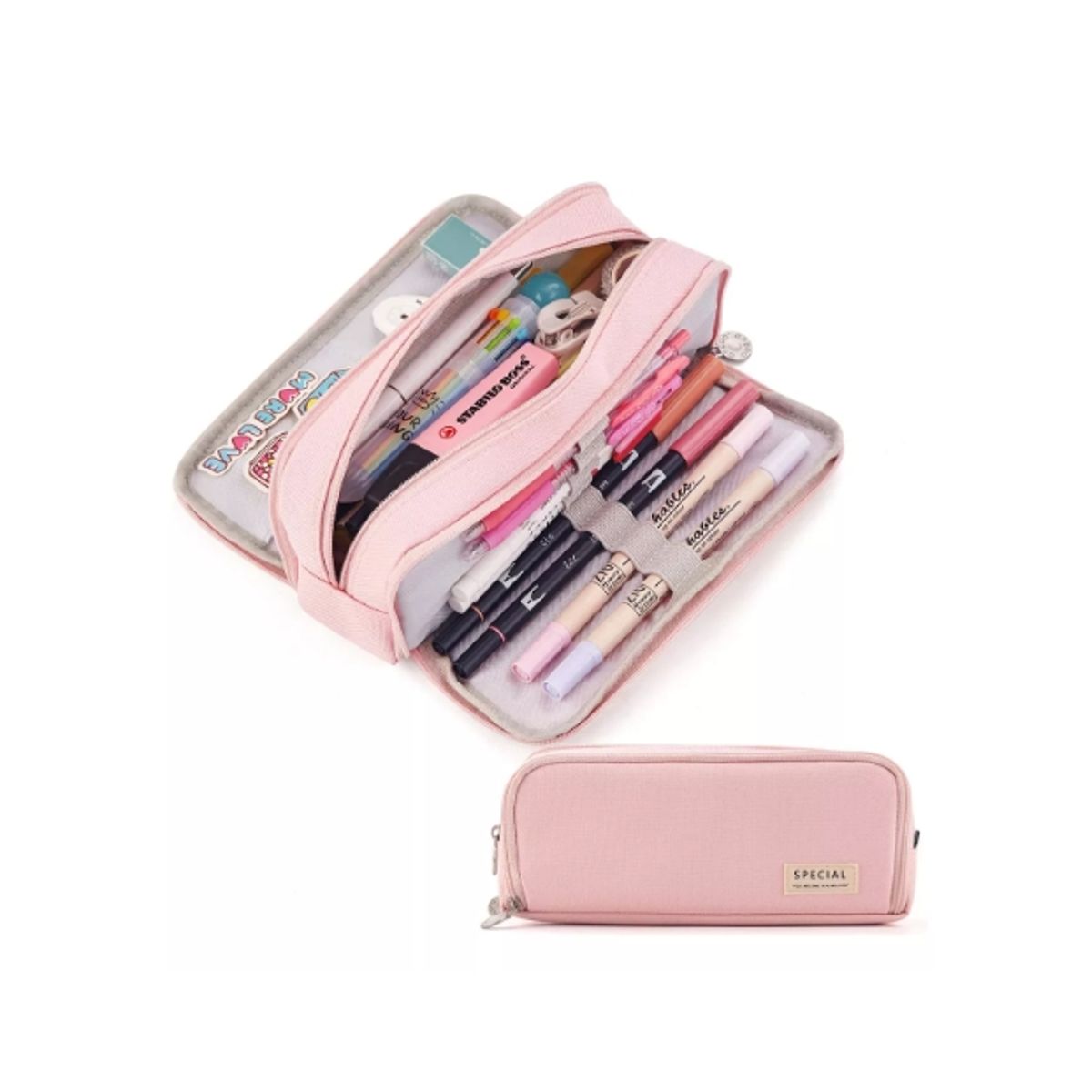 GENERICO - Lapicera Doble Capa De Gran Capacidad Estuchera Organizador