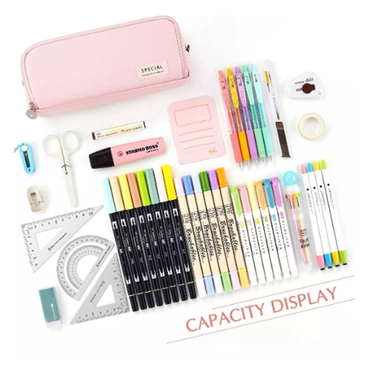 GENERICO - Lapicera Doble Capa De Gran Capacidad Estuchera Organizador