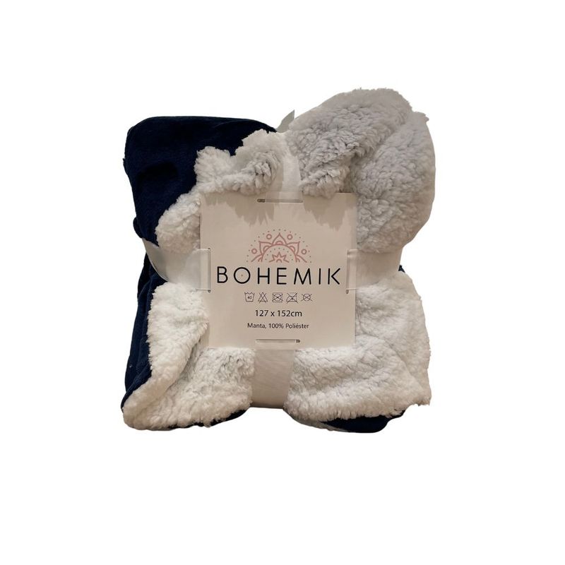 BOHEMIK - Manta Sherpa fleece Dark Blue
