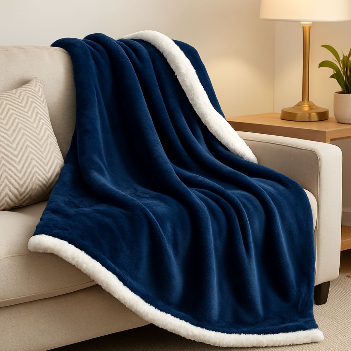 BOHEMIK - Manta Sherpa fleece Dark Blue