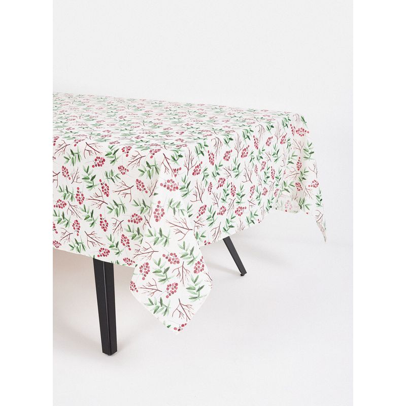HERRERA MAISON - Mantel Navidad Berries Hojas 180 x 230 CM