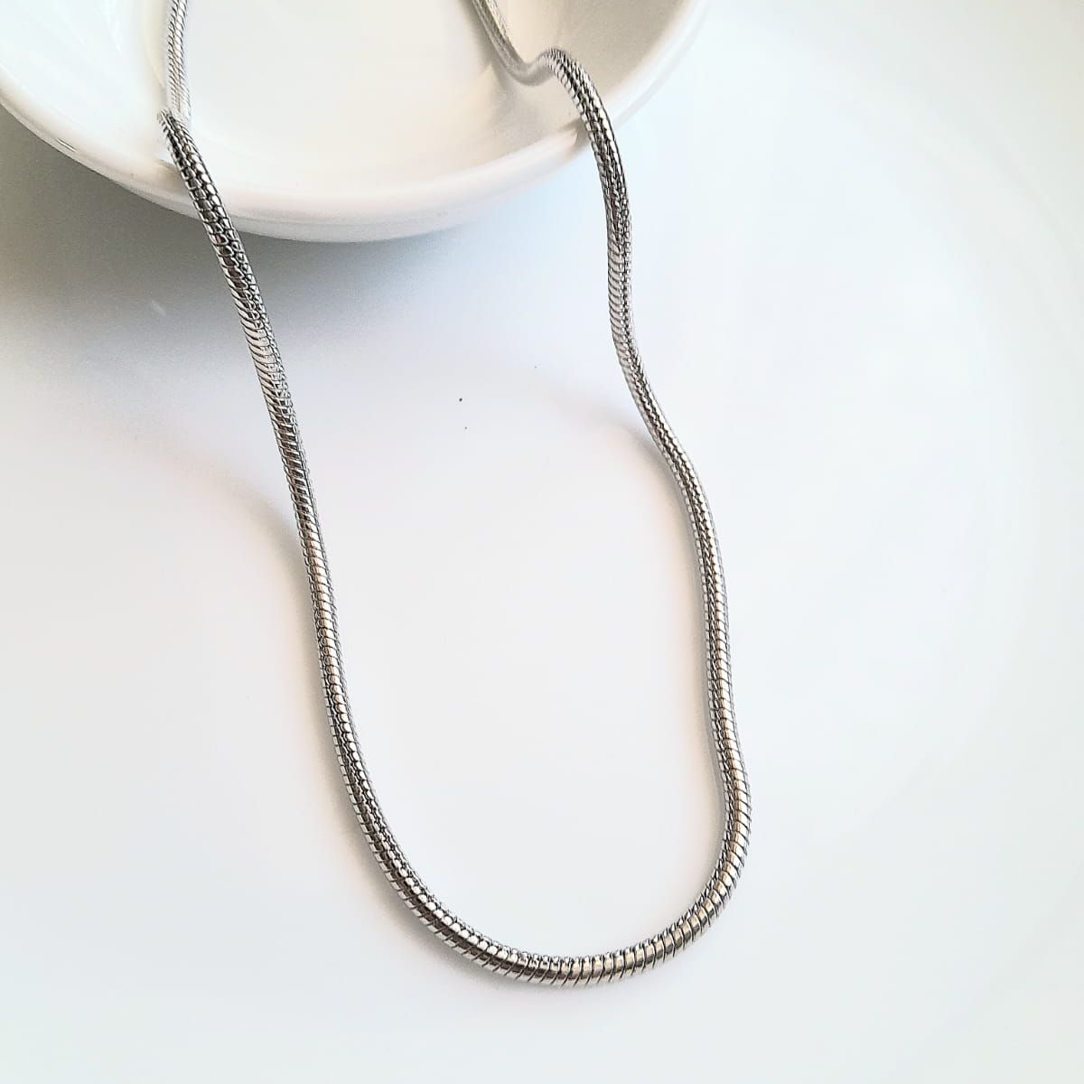 JOYAS VALDES GARCIA - Collar cola de ratón plata