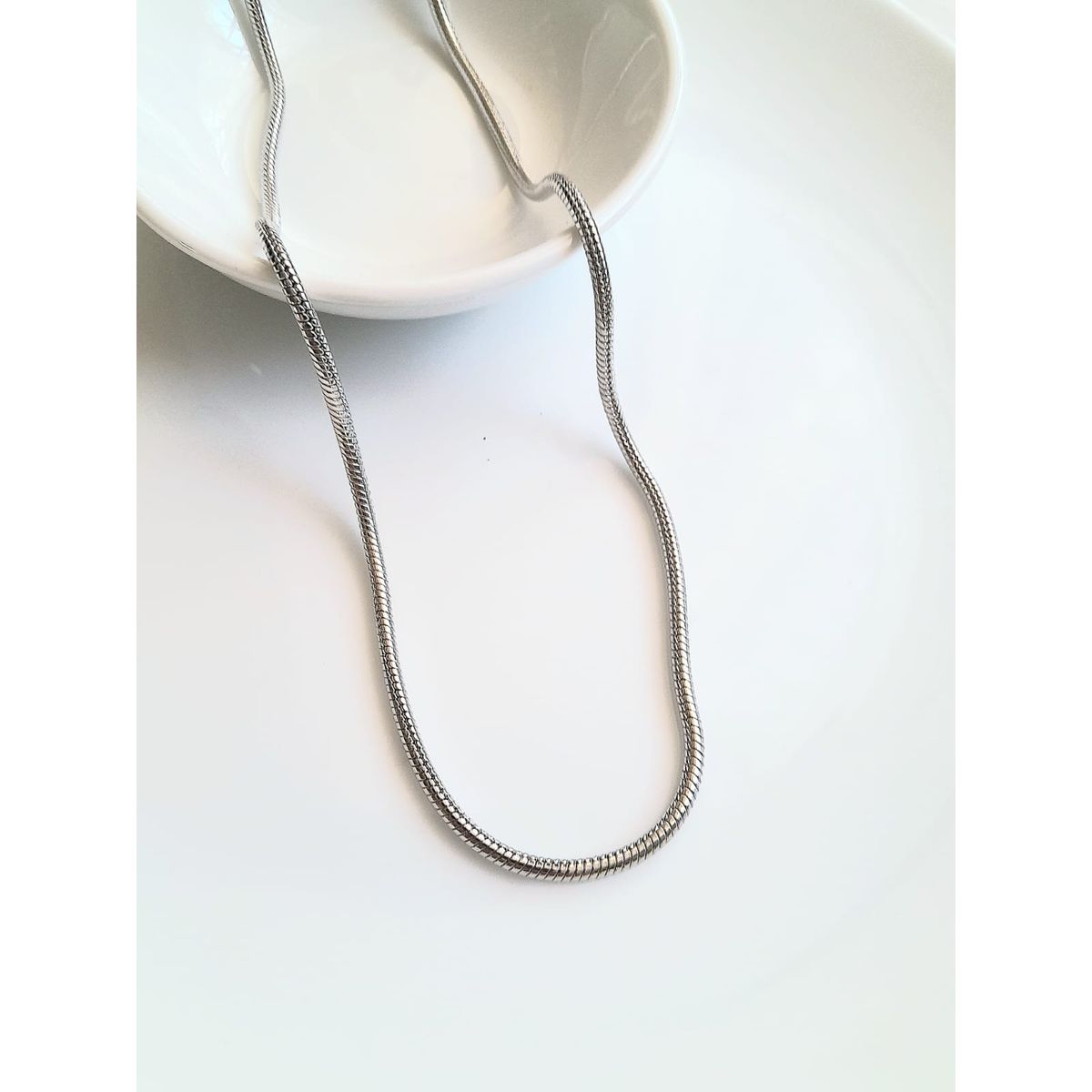 JOYAS VALDES GARCIA - Collar cola de ratón plata