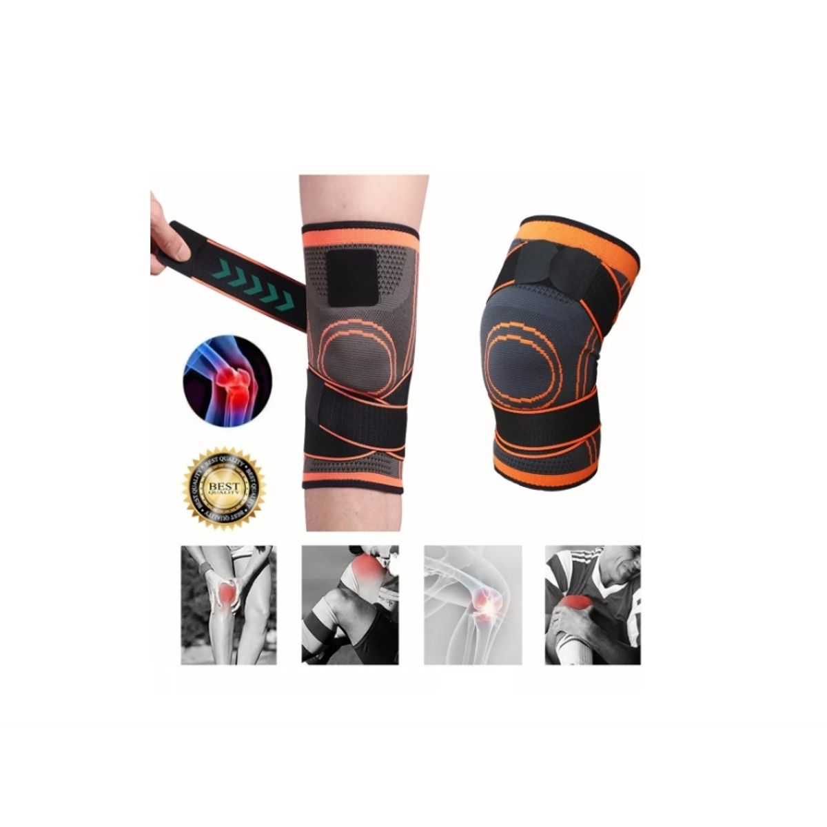 GENERICO - Rodillera Venda Elástica Soporte Compresion Velcro Rodilla