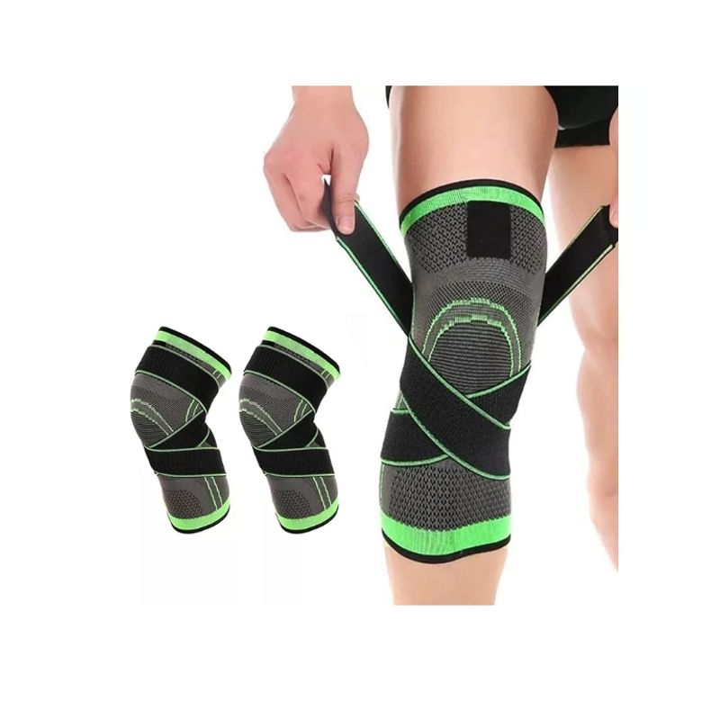 GENERICO - Rodillera Venda Elástica Soporte Compresion Velcro Rodilla L