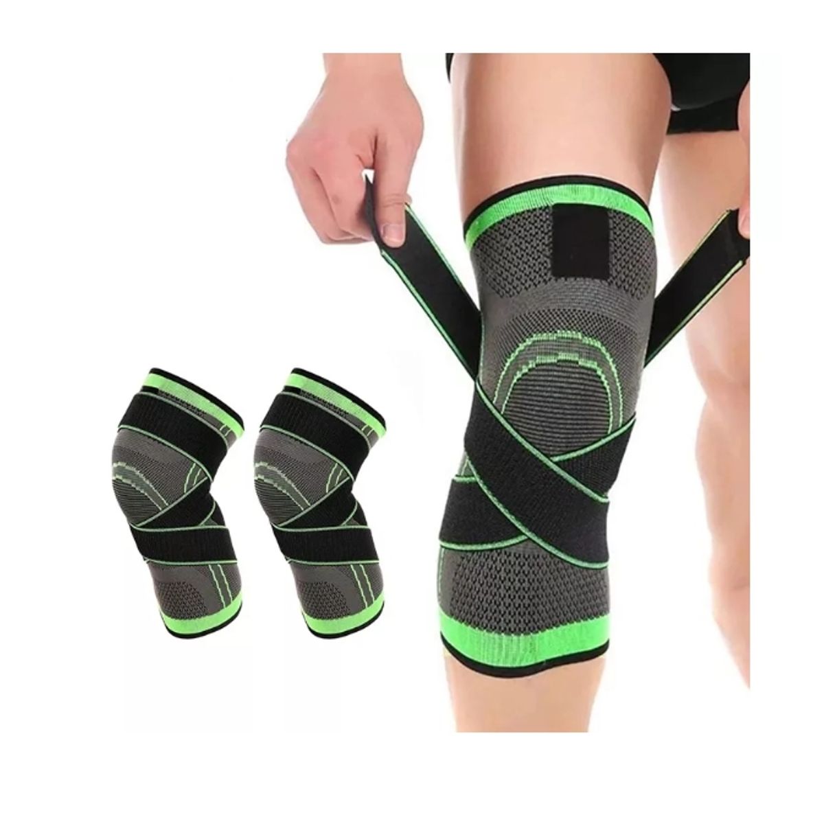 GENERICO - Rodillera Venda Elástica Soporte Compresion Velcro Rodilla S