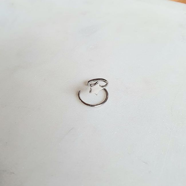 JOYAS VALDES GARCIA - Aro cuff con estrella