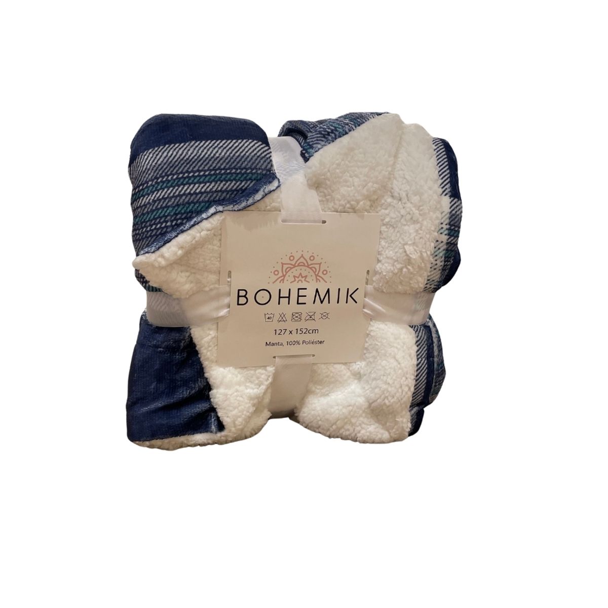 BOHEMIK - Manta Blue Flannel Sherpa