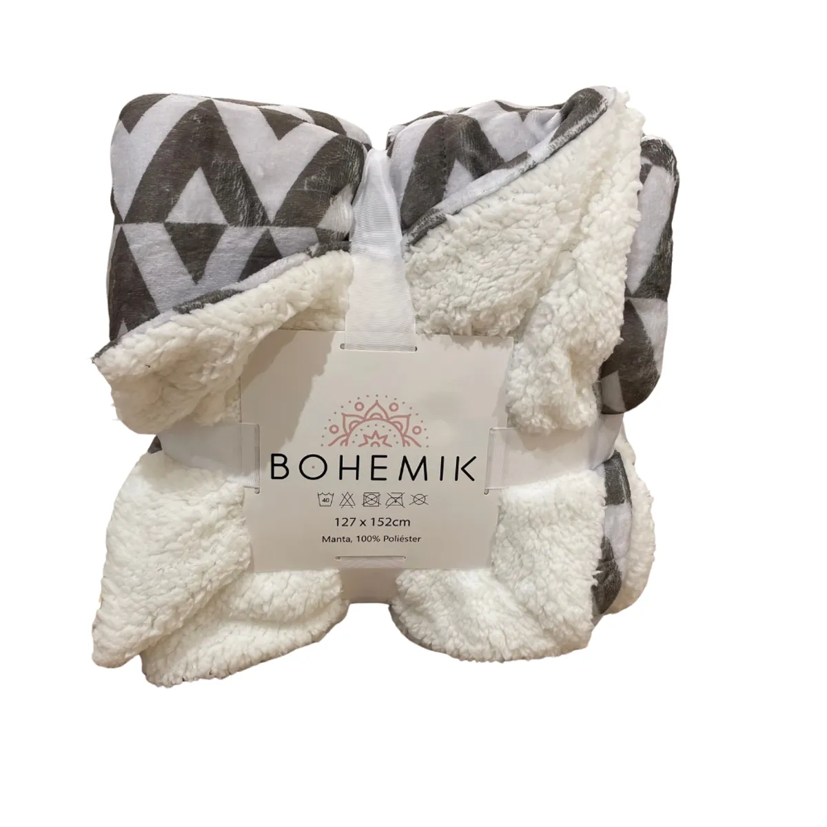 BOHEMIK - Manta Gray Flannel Sherpa