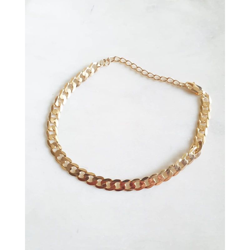 JOYAS VALDES GARCIA - Pulsera cubalink baño oro