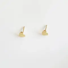 JOYAS VALDES GARCIA - Aros mini corazón baño oro