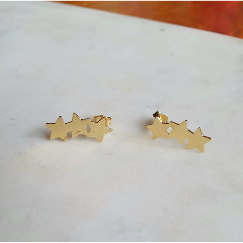 JOYAS VALDES GARCIA - Aros estrella triple