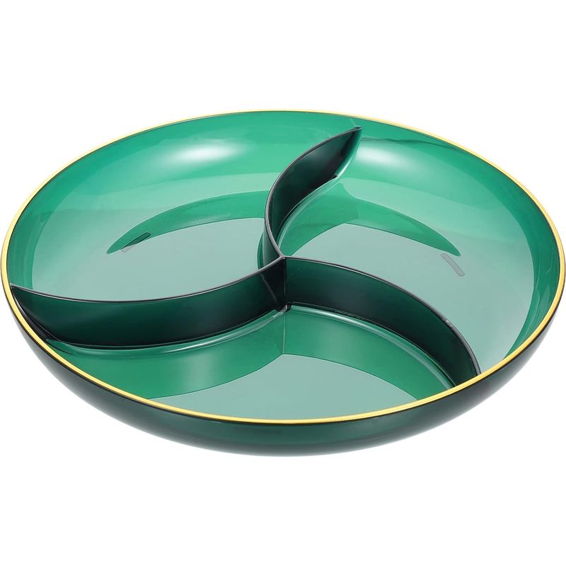 REGALITOLINDO CL - Plato para Cóctel Aperitivo Verde Esmeralda 25,5 cm