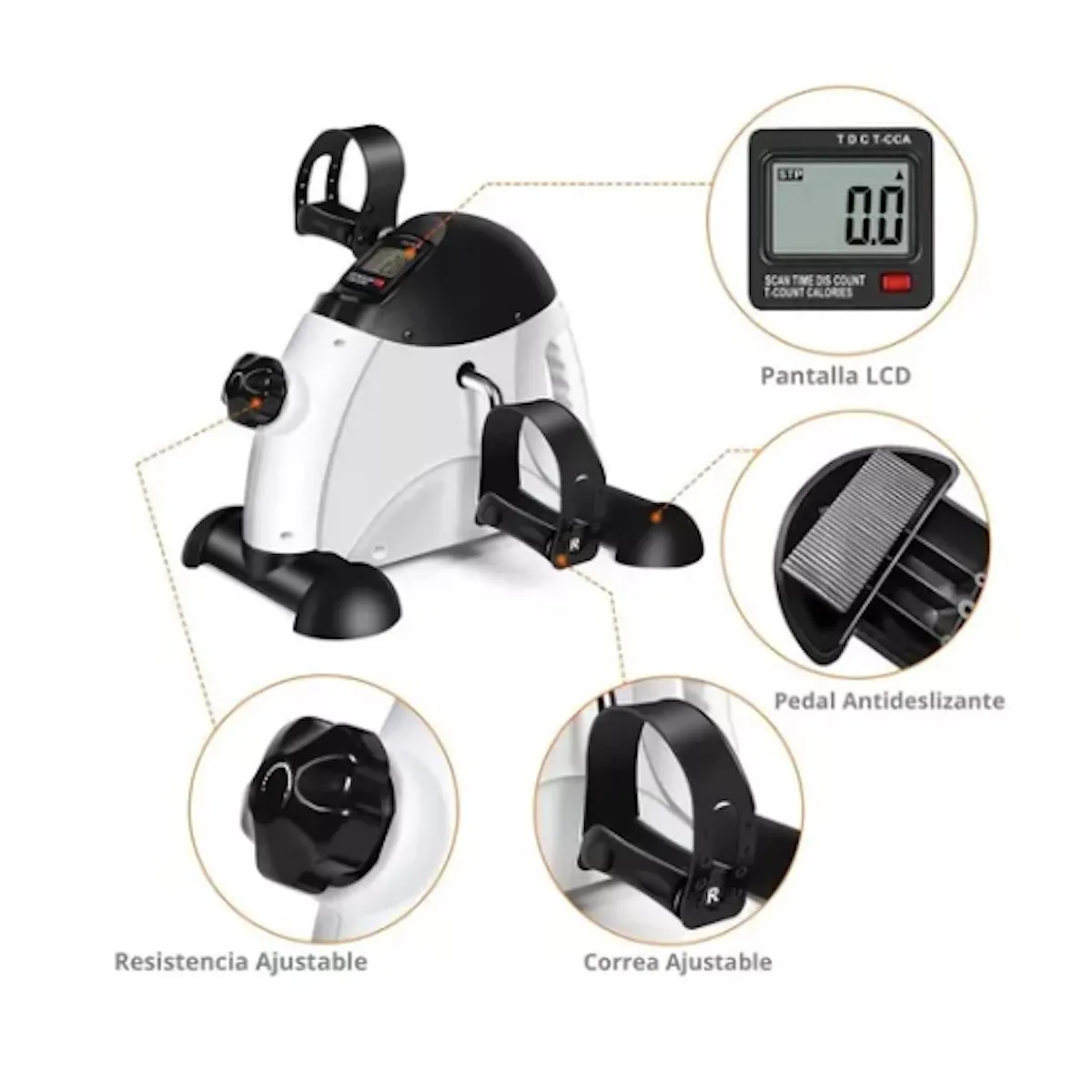 MUNDO MAGIA - Mini Bicicleta Estática Pedalera Con Pantalla Lcd Spinning