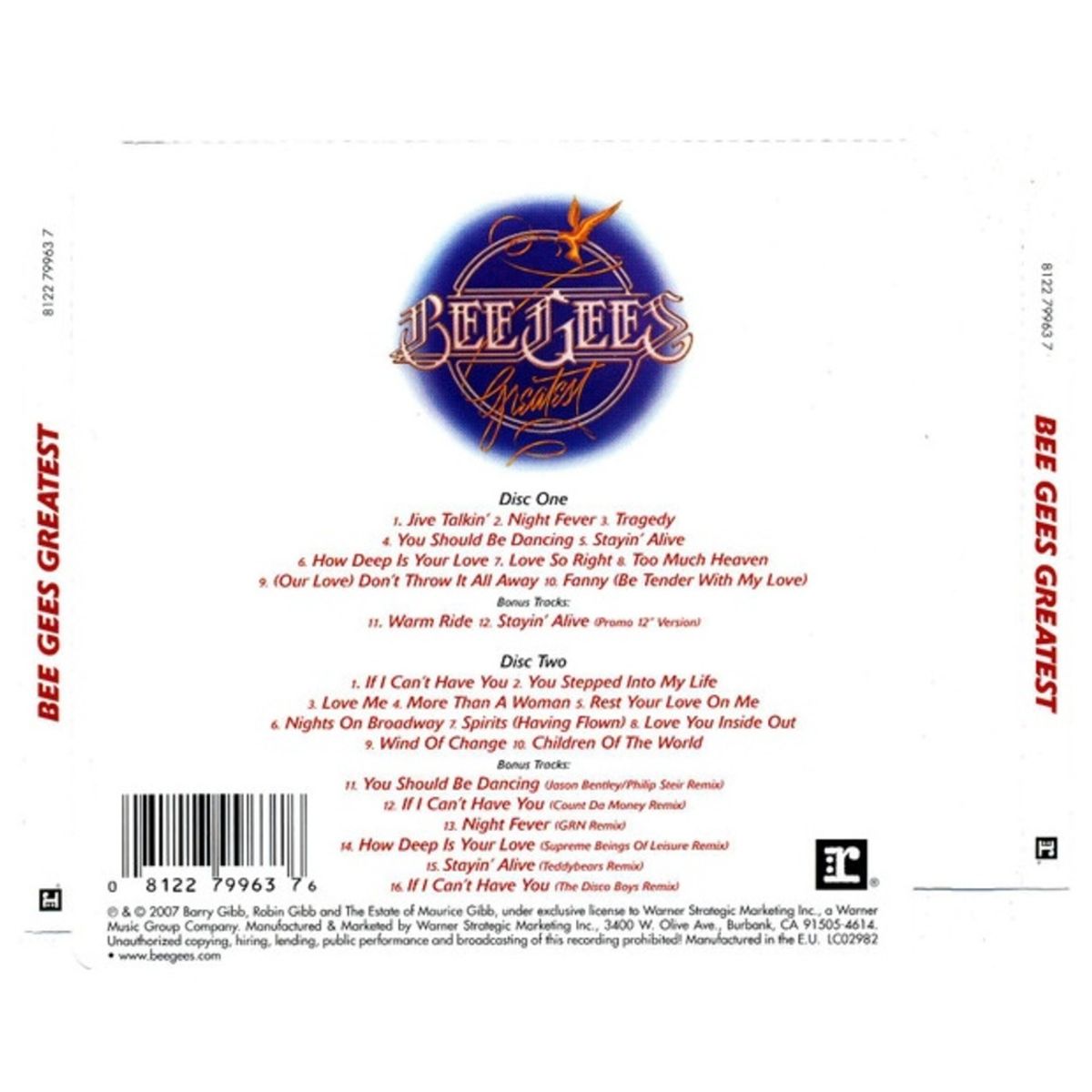 HITWAY MUSIC - BEE GEES - GREATEST SPECIAL EDITION 2CD -CD HITWAY MUSIC