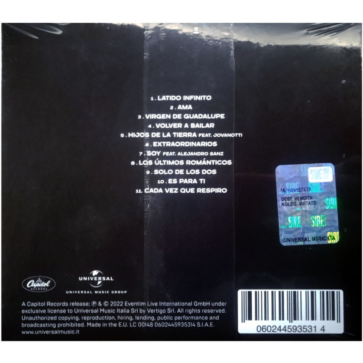 HITWAY MUSIC - EROS RAMAZZOTTI - LATIDO INFINITO - CD HITWAY MUSIC