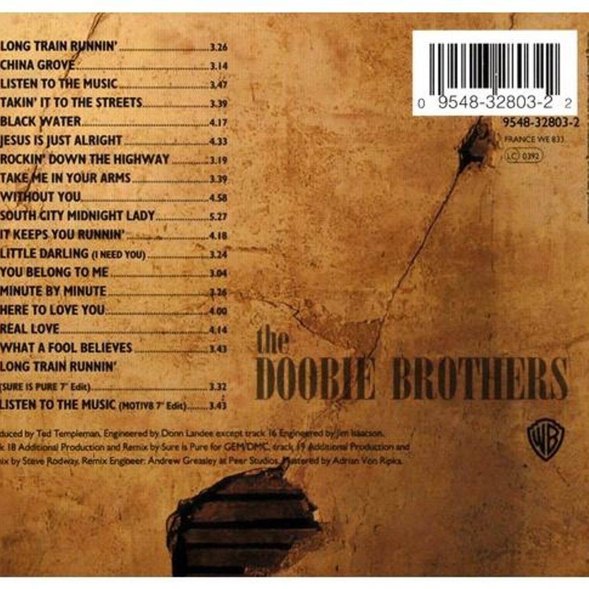 HITWAY MUSIC - DOOBIE BROTHERS - LISTEN TO THE MUSIC: THE BEST OF - CD