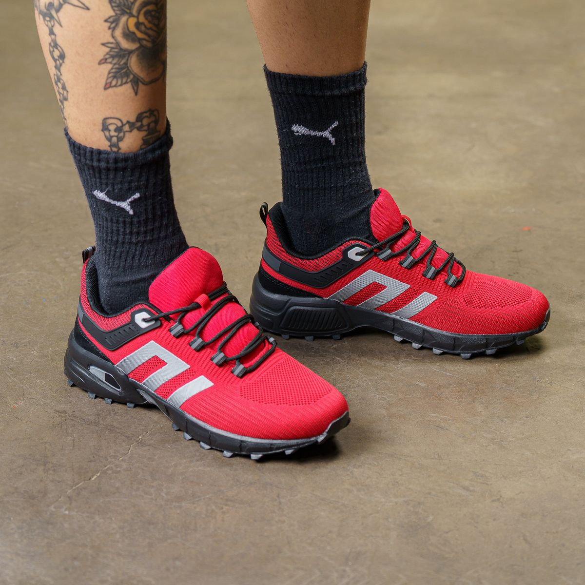 APOSTOL - Zapatilla Hombre Rojo Burke Chinitown