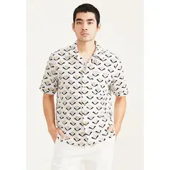DOCKERS - Camisa Seasonal Camp Collar Relaxed Fit Blanca