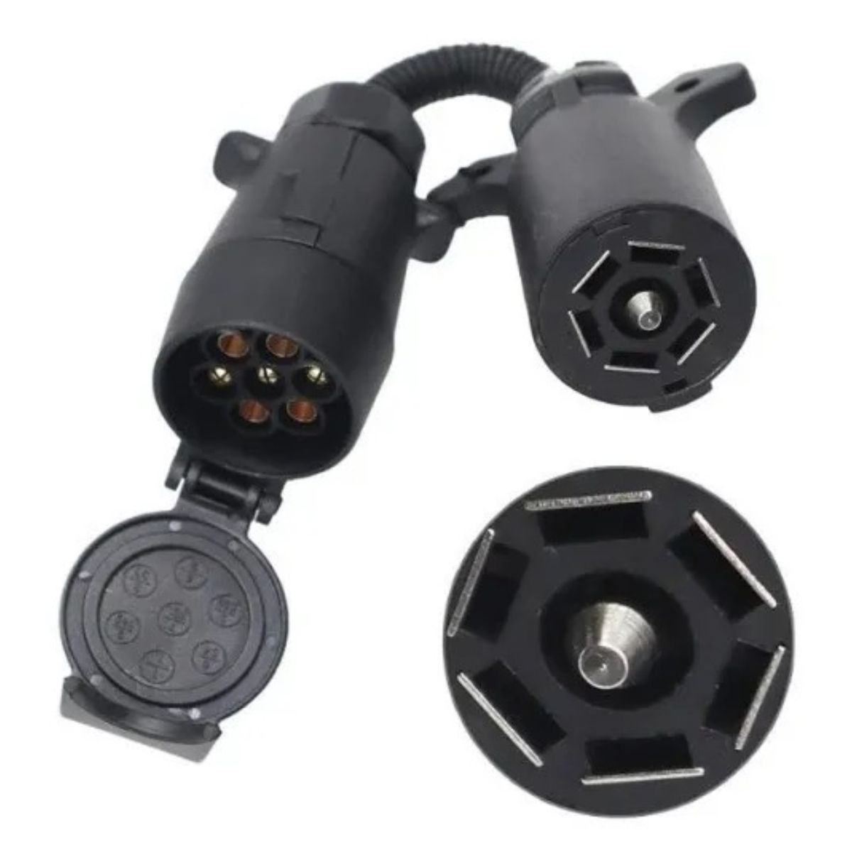 MUNDO MAGIA - Adaptador Enchufe Vehículo Americano Remolque Europeo