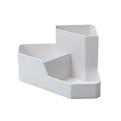 ISOFIT - Organizador de Escritorio Esquinero Abs 22x11x17 cm Blanco