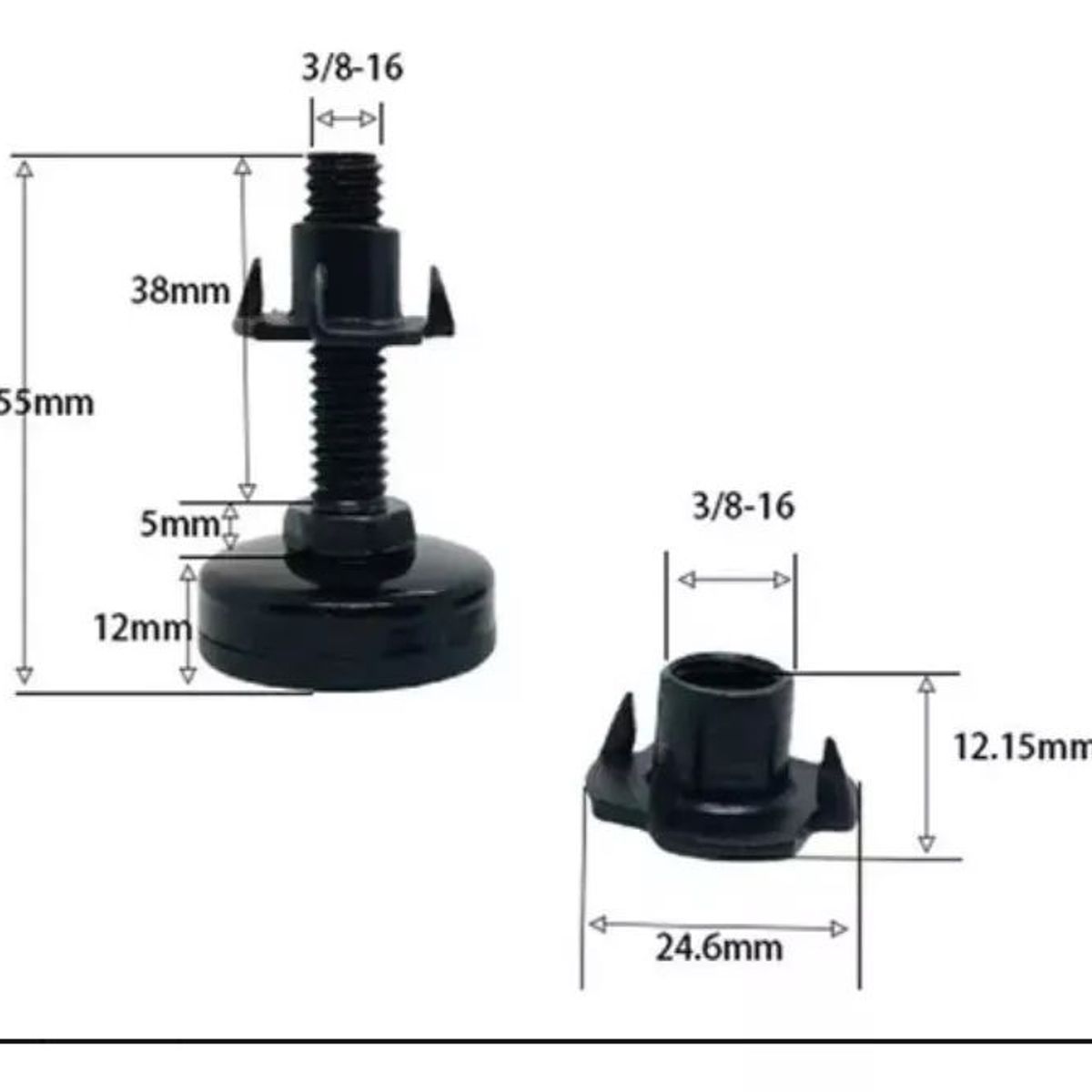 KUANGYE - Niveladores Para Muebles / Kit 4 Uds. / Pata Tipo Inserto