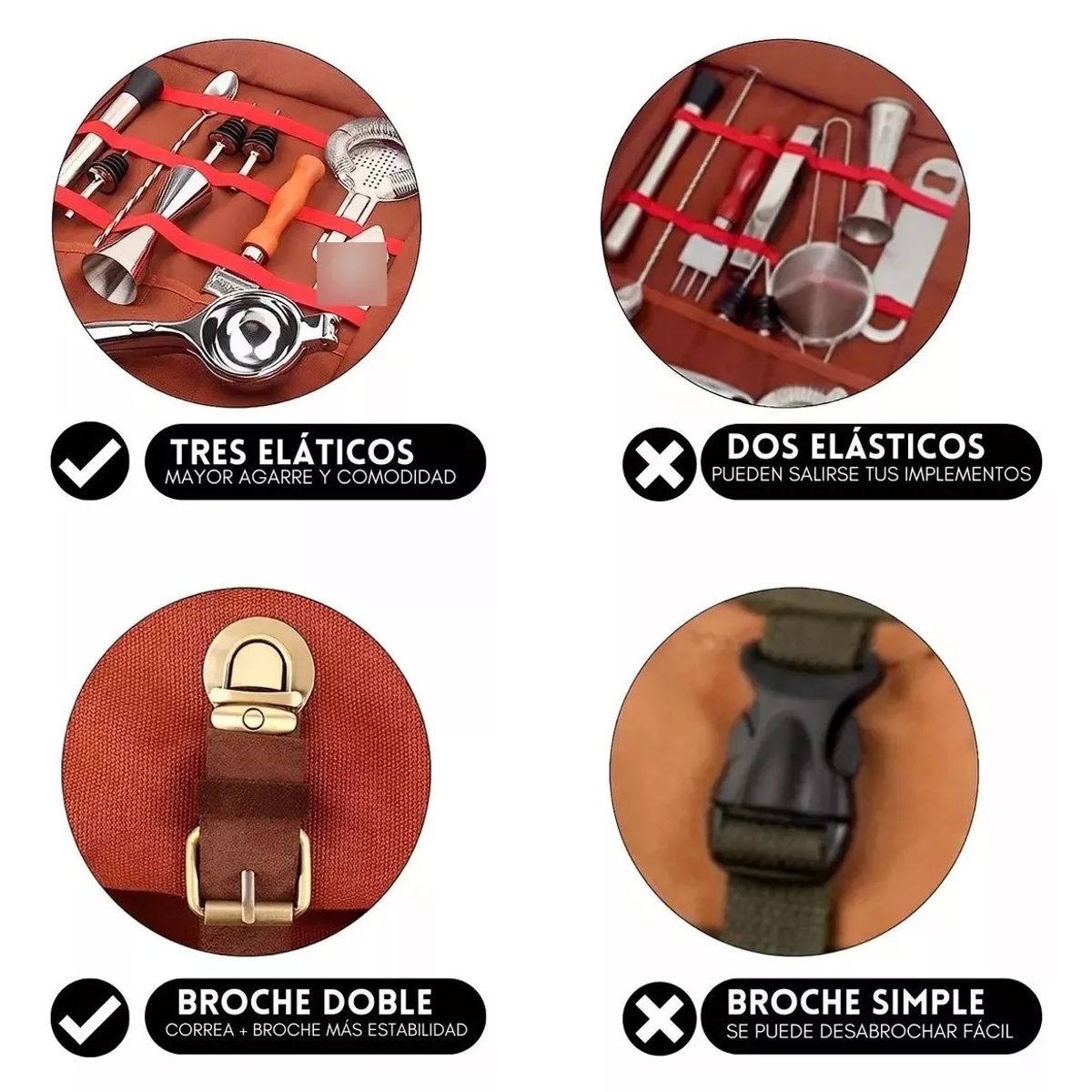 TNAKIEX - Bolso Bartools De Almacenamiento Para Bartender Con Correa