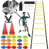 Kit De 20 Platos+20 Conos+1 Paracaídas+1 Escalera Agilidad