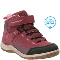 HUSH PUPPIES - Botín Cuero Niña Climb Rosado